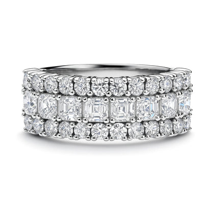 Art Deco CZ Eternity Ring in Sterling Silver