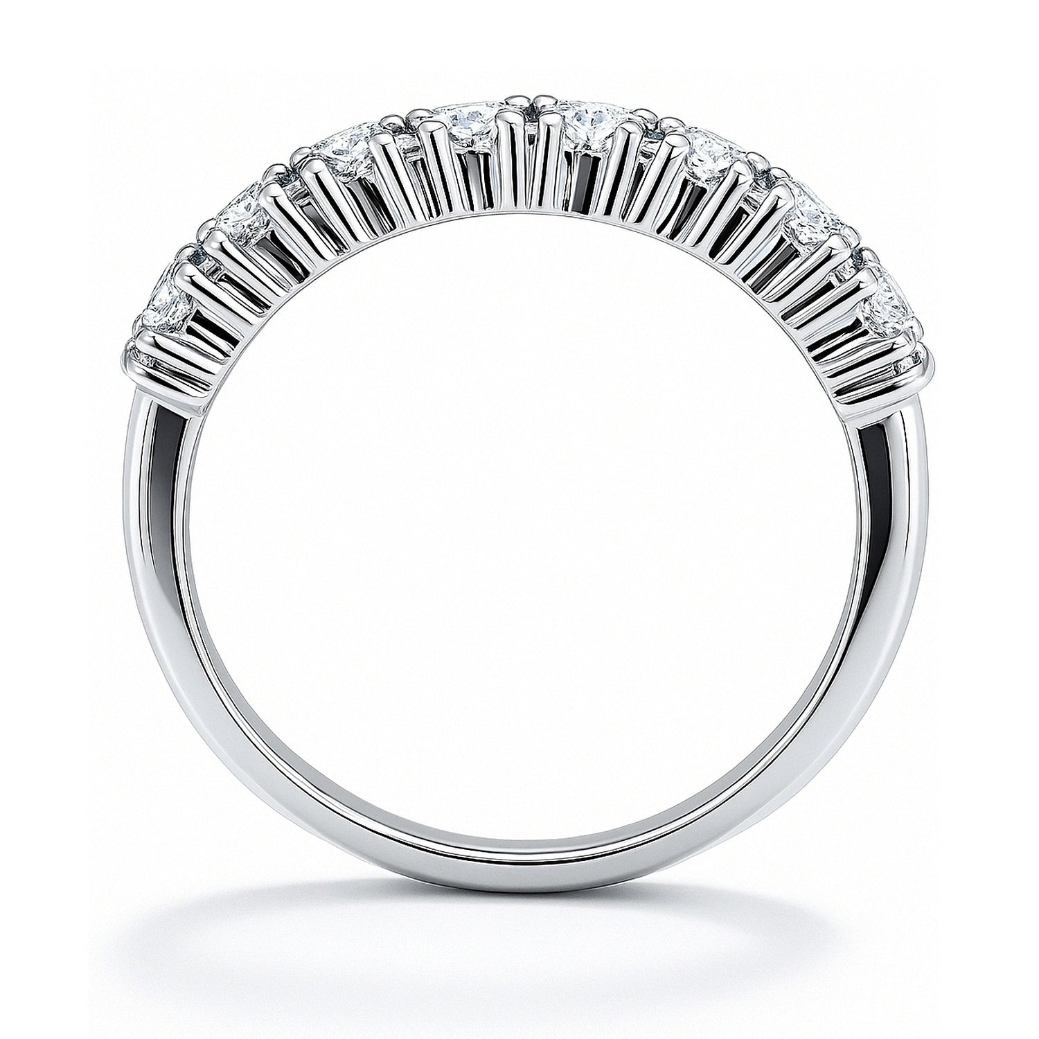 Art Deco CZ Eternity Ring in Sterling Silver, 8 of 9