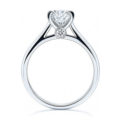 Solitaire 1.2ct Princess CZ Ring in Sterling Silver