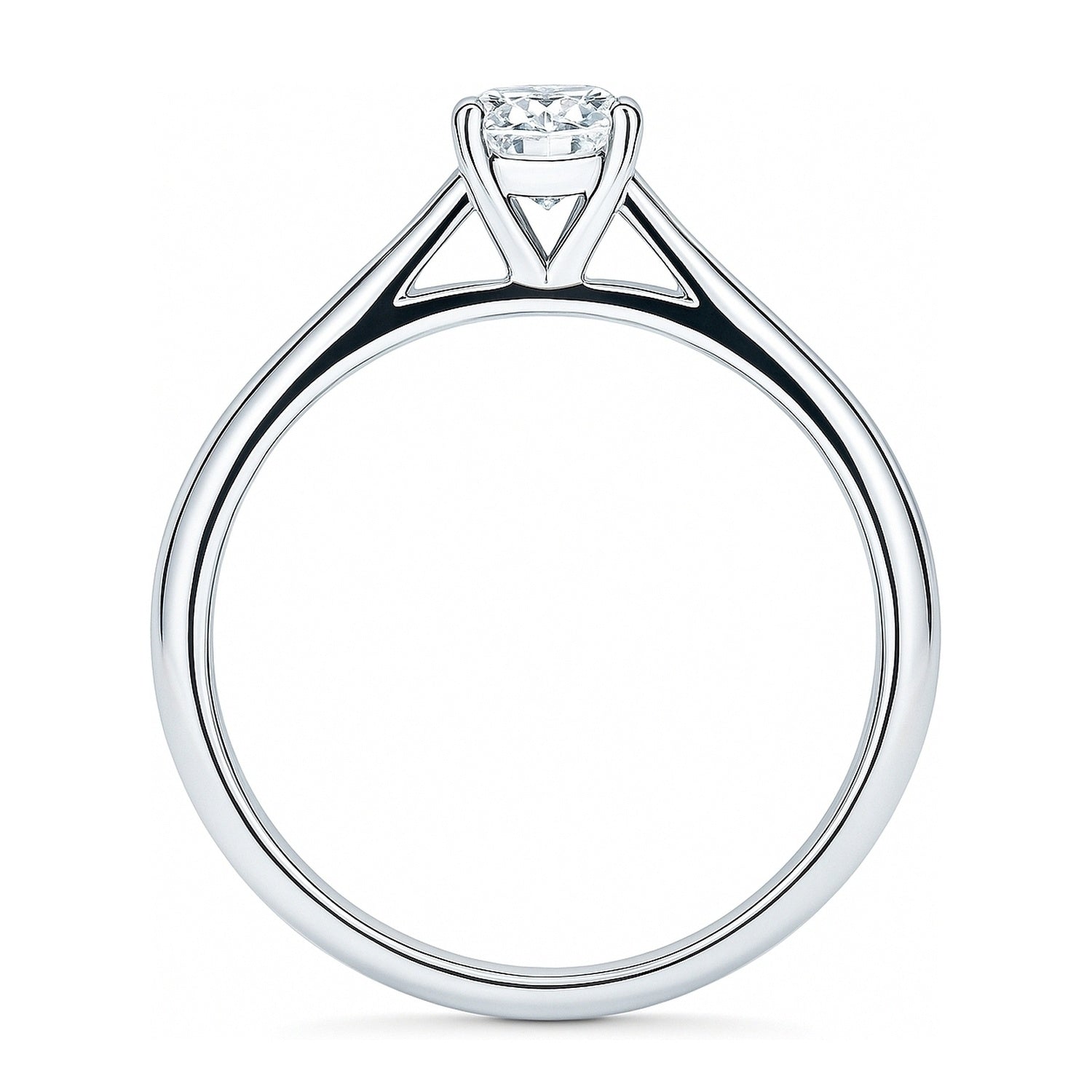 Solitaire 0.4ct Princess CZ Ring in Sterling Silver, 7 of 7