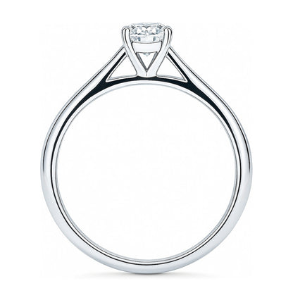 Solitaire 0.4ct Princess CZ Ring in Sterling Silver
