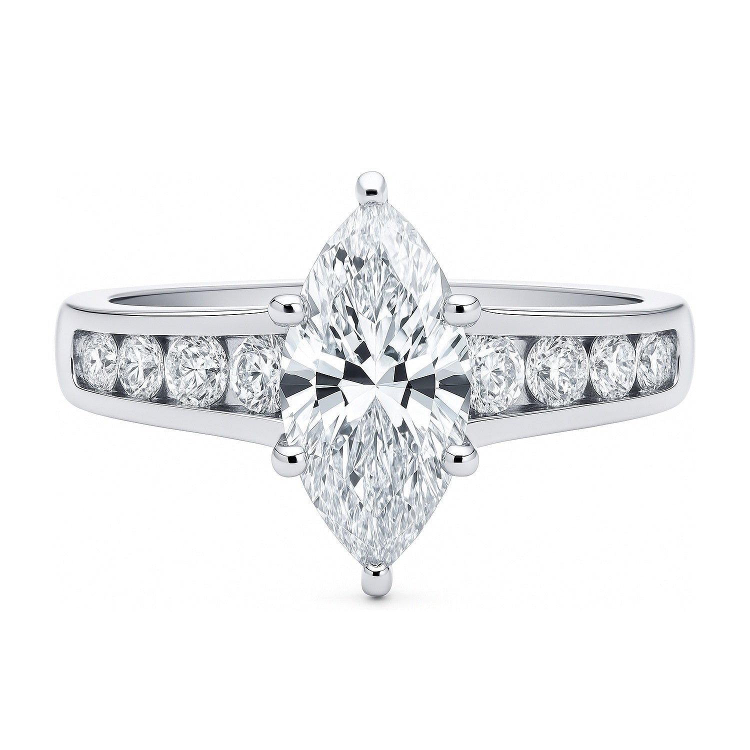 Solitaire 1.6ct Marquise CZ Ring in Sterling Silver, 1 of 10