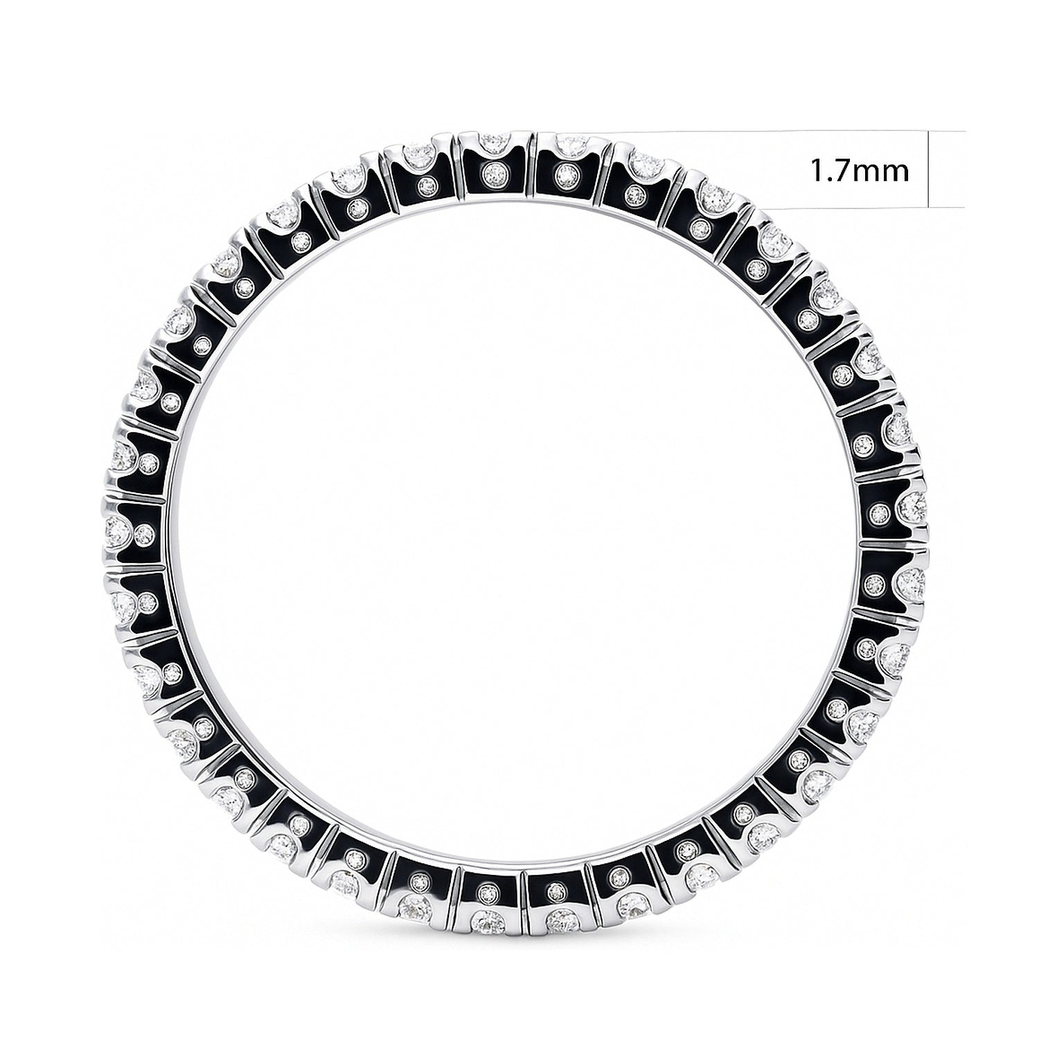 CZ Eternity Ring in Sterling Silver