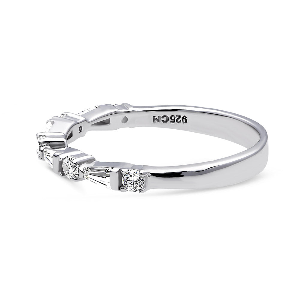 Art Deco CZ Eternity Ring in Sterling Silver