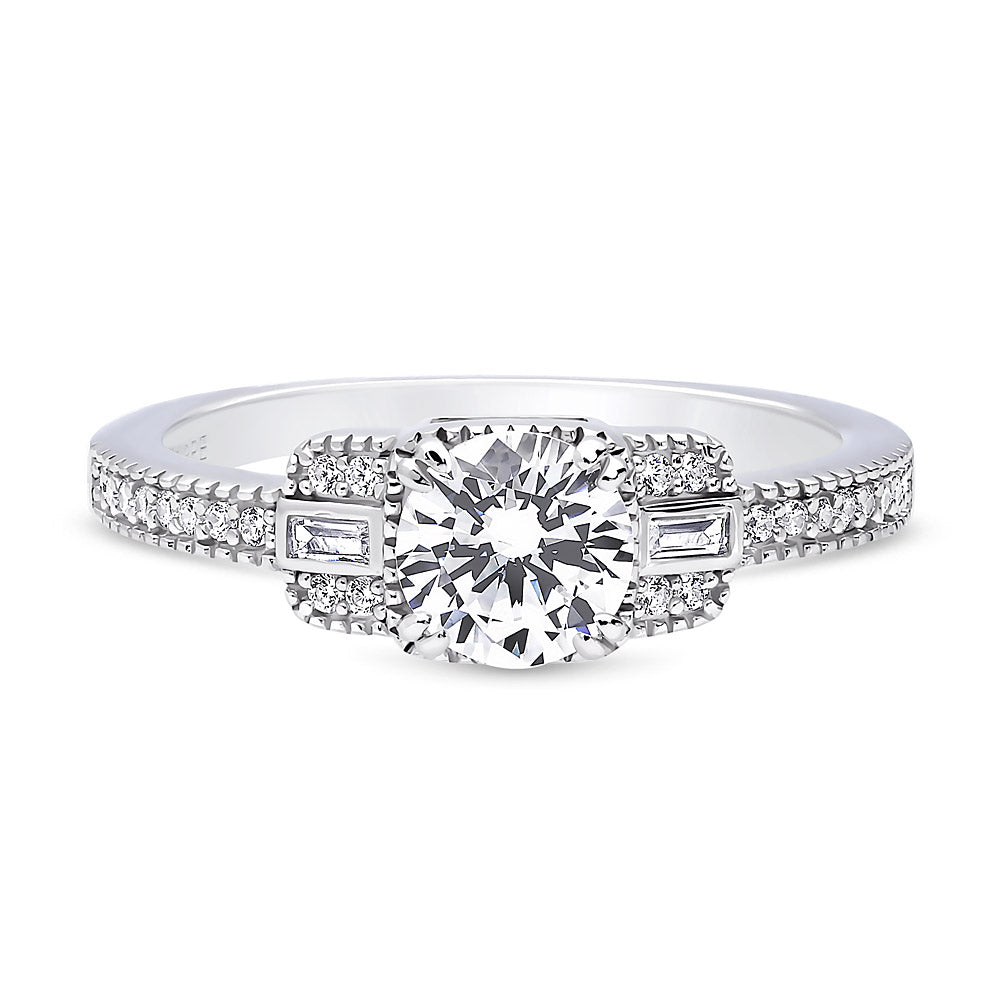 Art Deco CZ Ring in Sterling Silver, 1 of 8