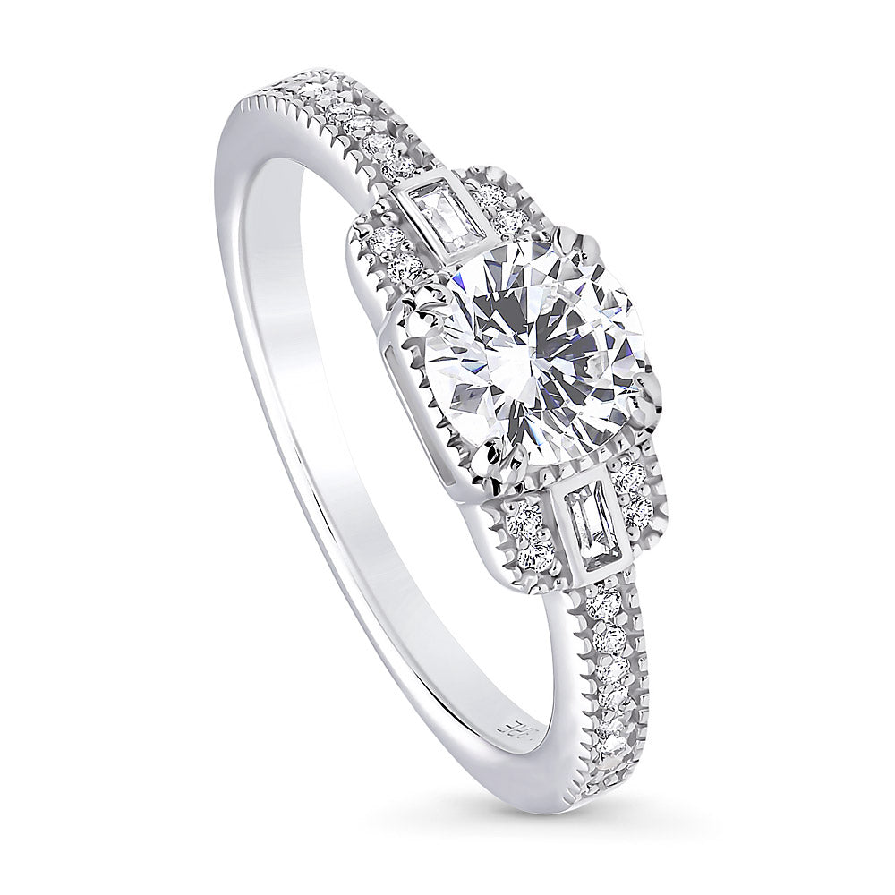 Art Deco CZ Ring in Sterling Silver