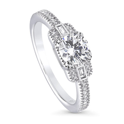 Art Deco CZ Ring in Sterling Silver