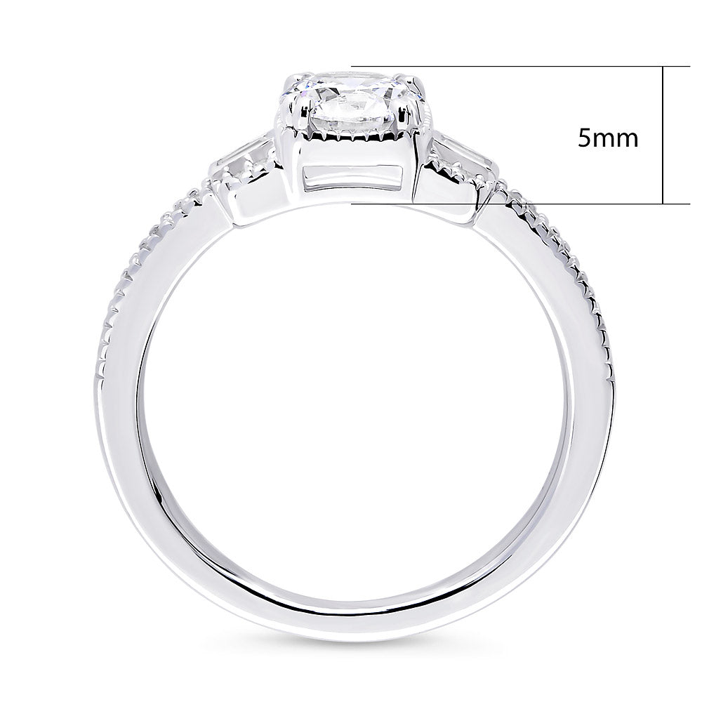Alternate view of Art Deco CZ Ring in Sterling Silver, 8 of 8
