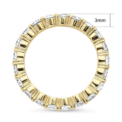 Pave CZ Eternity Ring in Gold Flashed Sterling Silver
