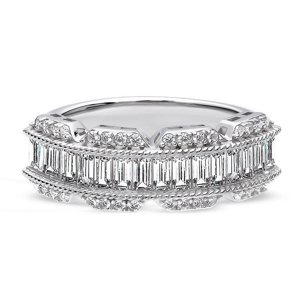 Art Deco CZ Band Ring in Sterling Silver
