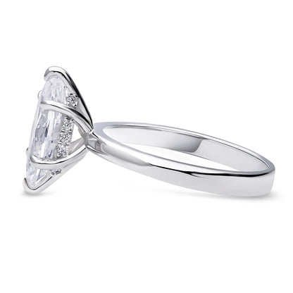 Solitaire 1.6ct Marquise CZ Ring in Sterling Silver