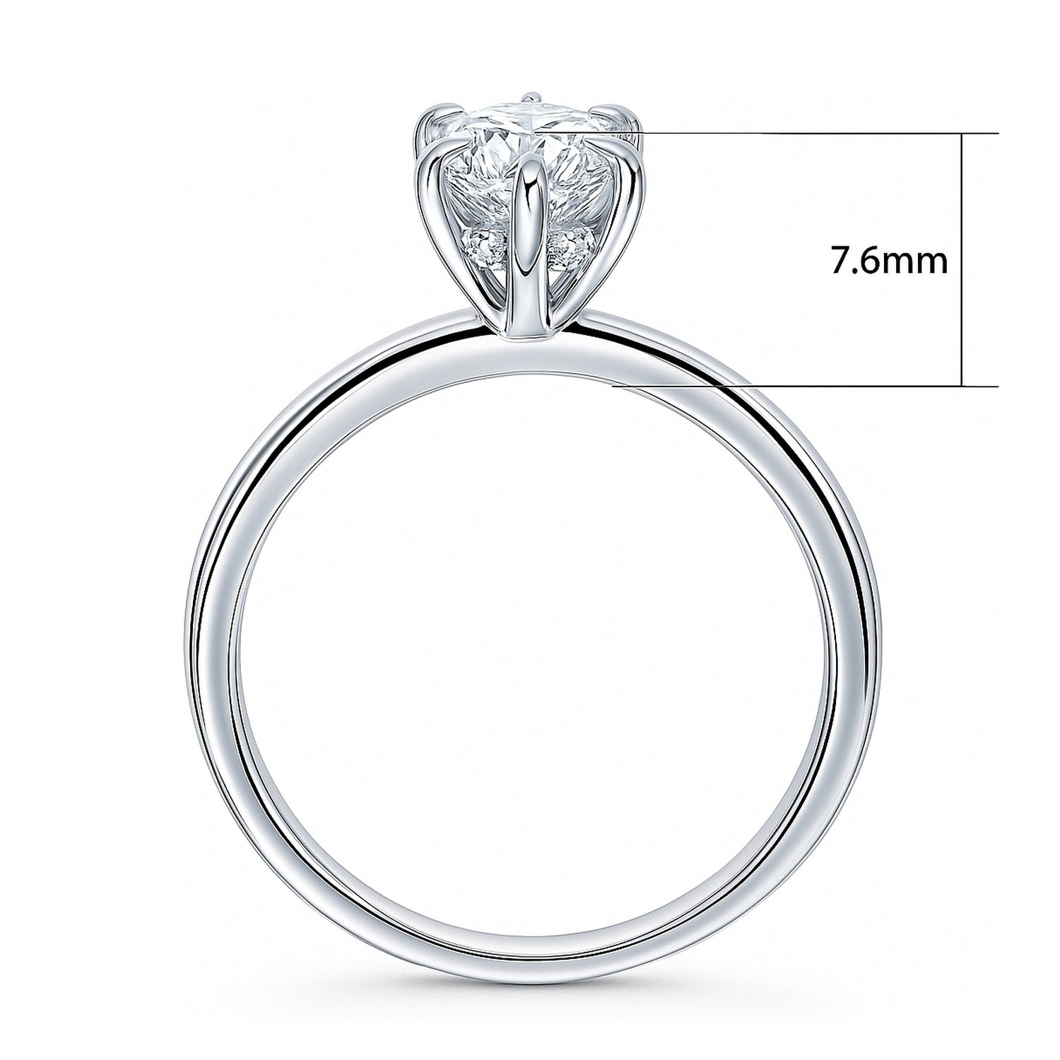 Solitaire 1.6ct Marquise CZ Ring in Sterling Silver, 8 of 9