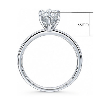 Solitaire 1.6ct Marquise CZ Ring in Sterling Silver