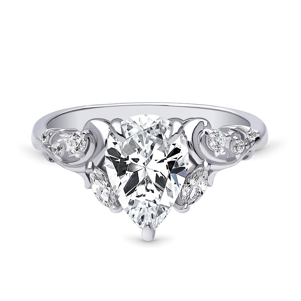 Filigree CZ Ring in Sterling Silver, 1 of 8
