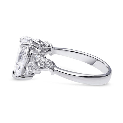 Filigree CZ Ring in Sterling Silver