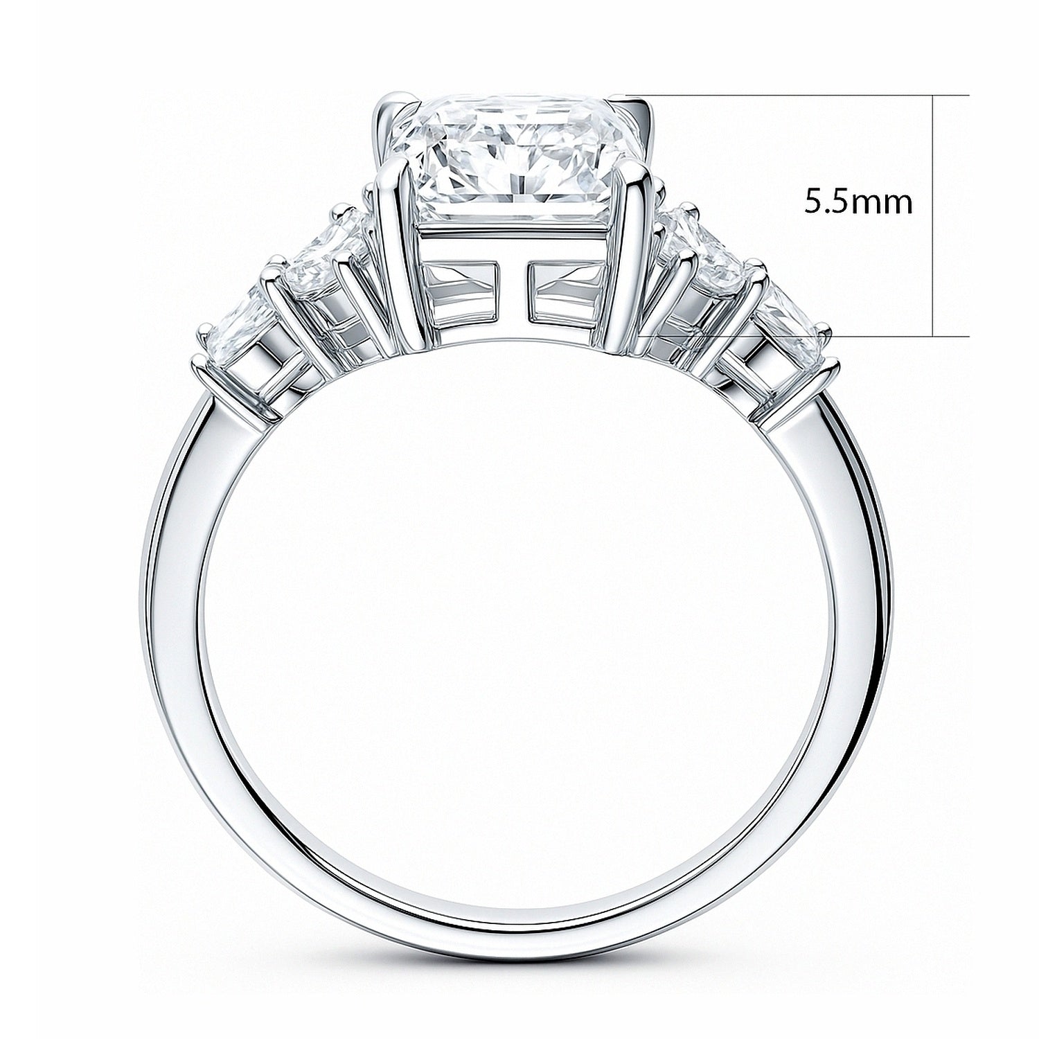 Flower CZ Ring in Sterling Silver