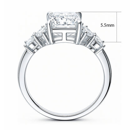 Flower CZ Ring in Sterling Silver