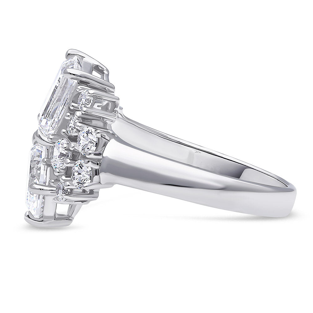 Cluster CZ Ring in Sterling Silver