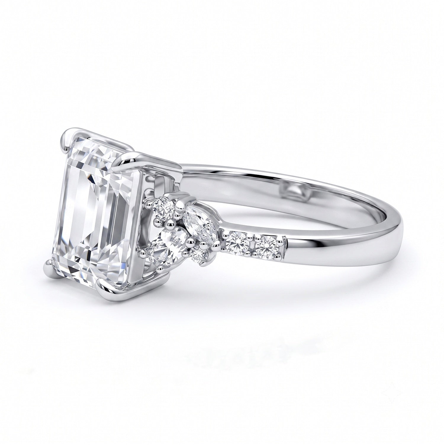 Flower Cluster CZ Ring in Sterling Silver, 3 of 5