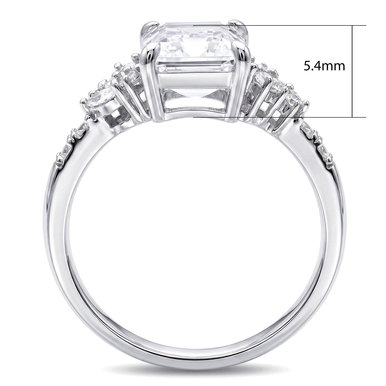 Flower Cluster CZ Ring in Sterling Silver, 4 of 5
