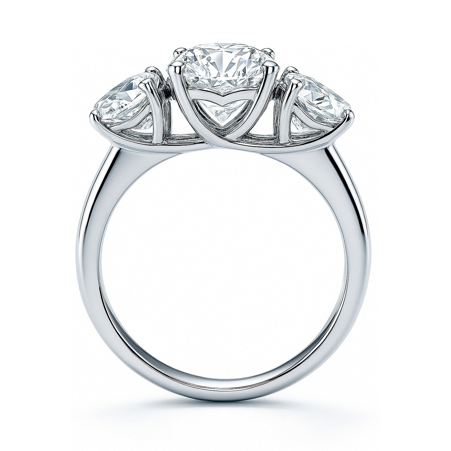3-Stone 2ct CZ Ring in Sterling Silver