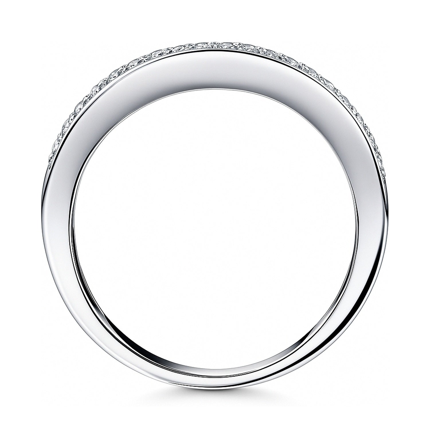 Pave CZ Eternity Ring in Sterling Silver, 8 of 8