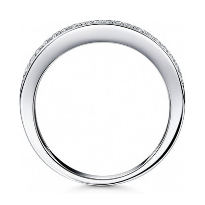 Pave CZ Eternity Ring in Sterling Silver