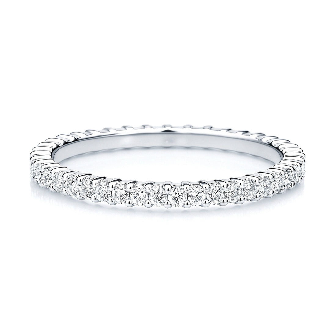 Pave CZ Eternity Ring in Sterling Silver
