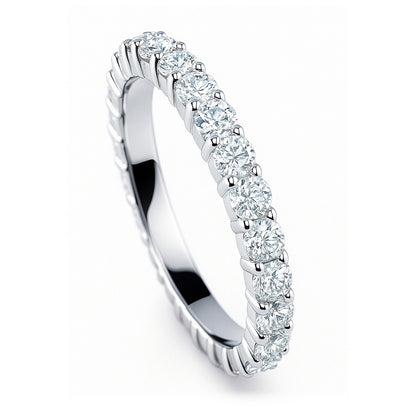 Pave CZ Eternity Ring in Sterling Silver
