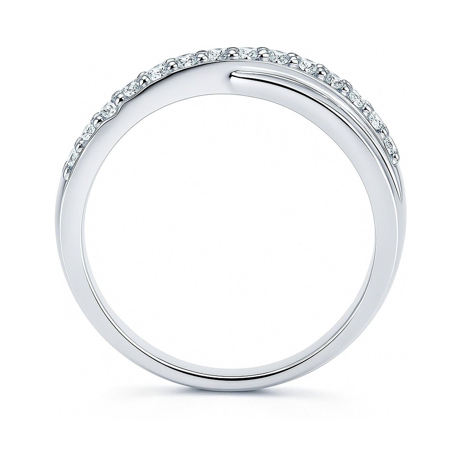 Infinity Criss Cross CZ Ring in Sterling Silver, 8 of 10
