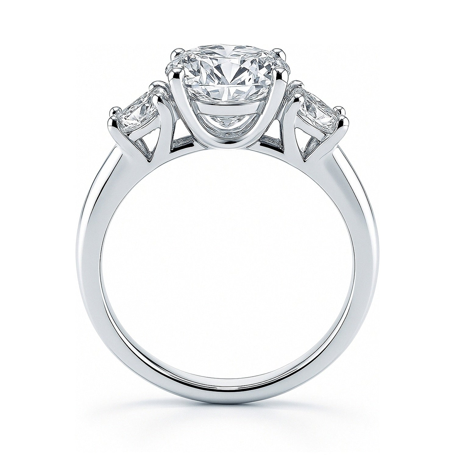 3-Stone 2.4ct CZ Ring in Sterling Silver, 7 of 15