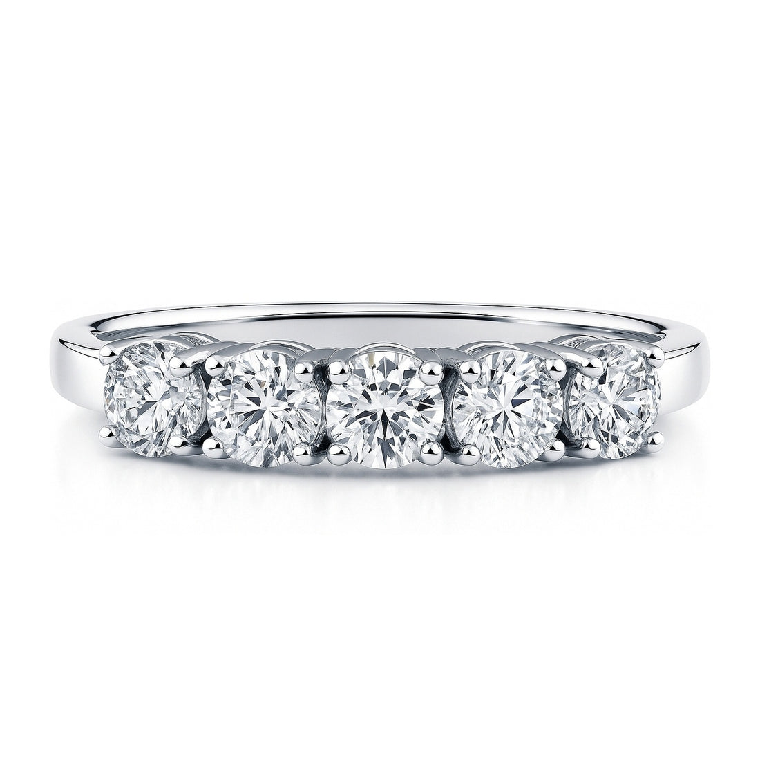 5-Stone CZ Ring in Sterling Silver