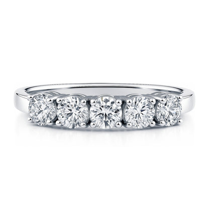 5-Stone CZ Ring in Sterling Silver