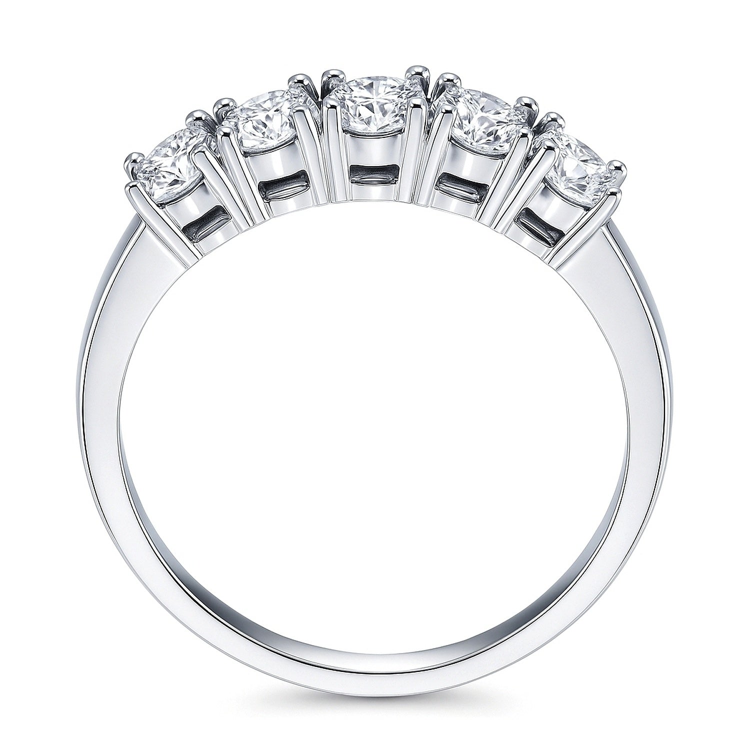 5-Stone CZ Ring in Sterling Silver, 6 of 6