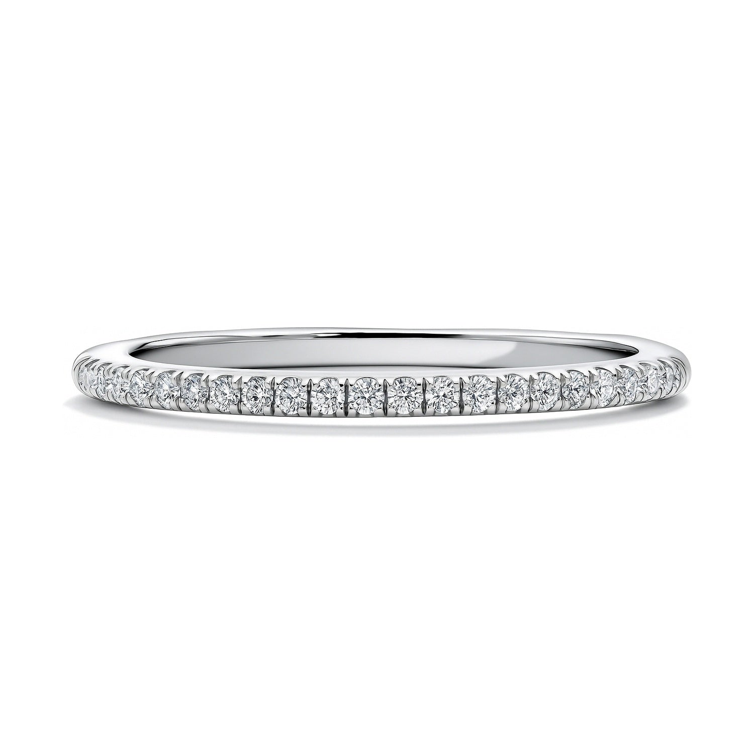 Pave CZ Eternity Ring in Sterling Silver, 1 of 8