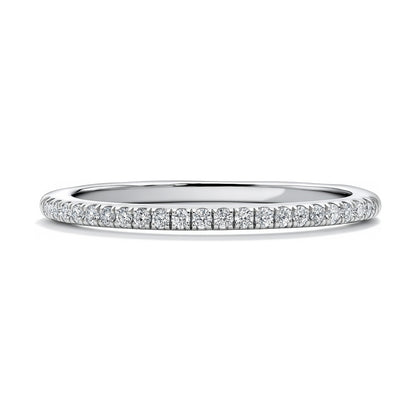 Pave CZ Eternity Ring in Sterling Silver