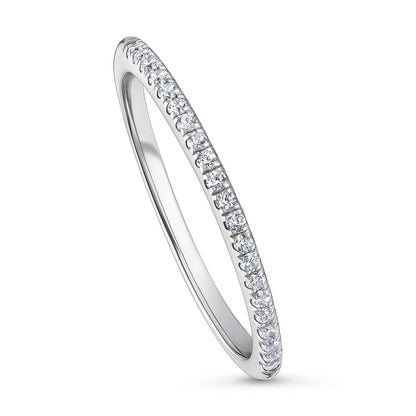 Pave CZ Eternity Ring in Sterling Silver