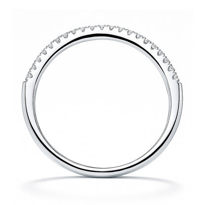 Pave CZ Eternity Ring in Sterling Silver