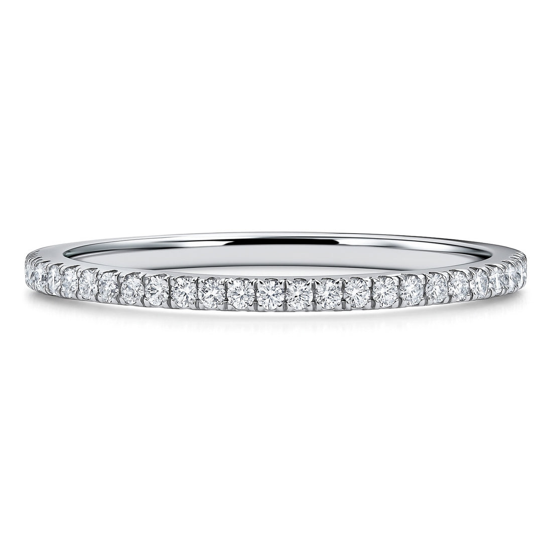 Pave CZ Eternity Ring in Sterling Silver