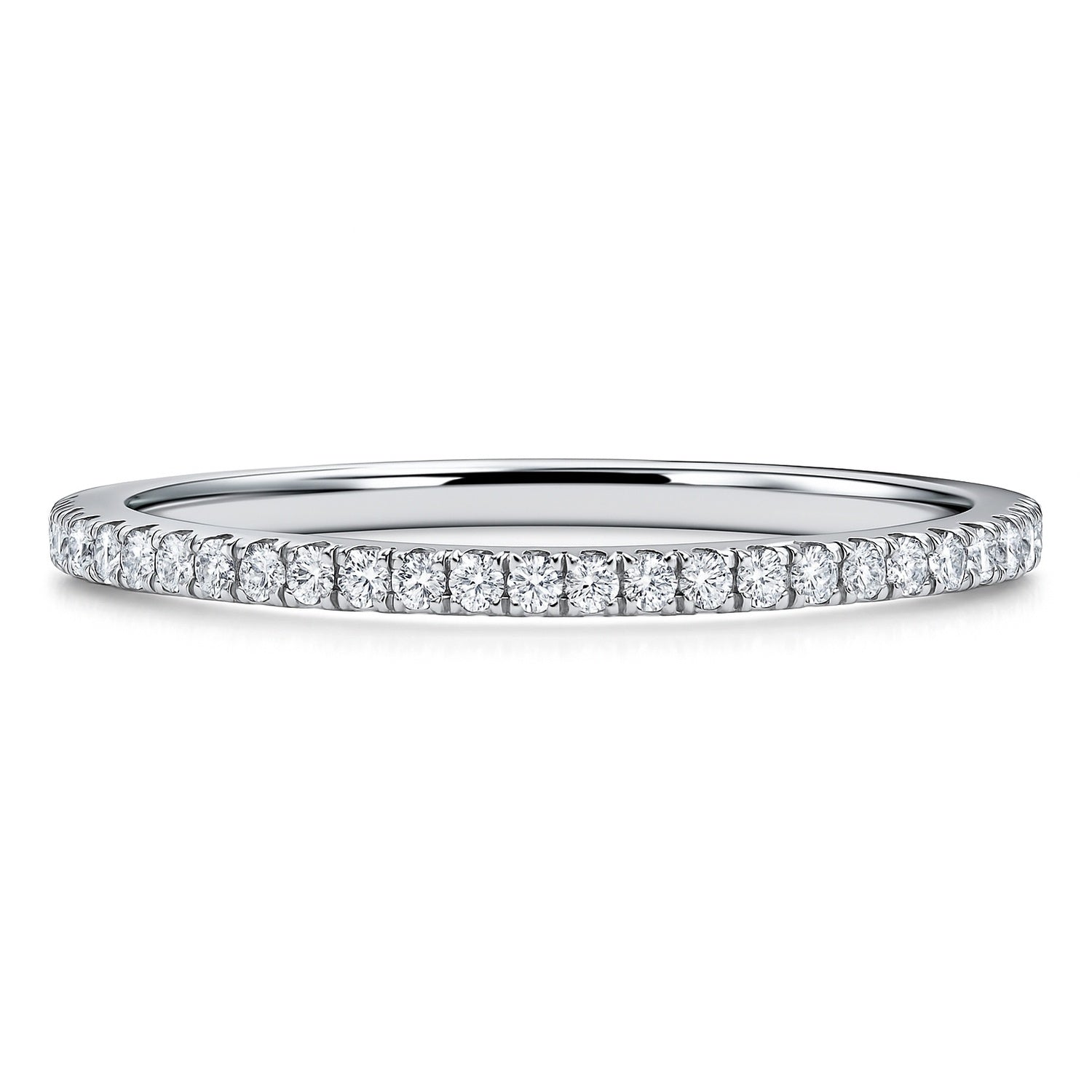 Pave CZ Eternity Ring in Sterling Silver