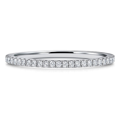 Pave CZ Eternity Ring in Sterling Silver