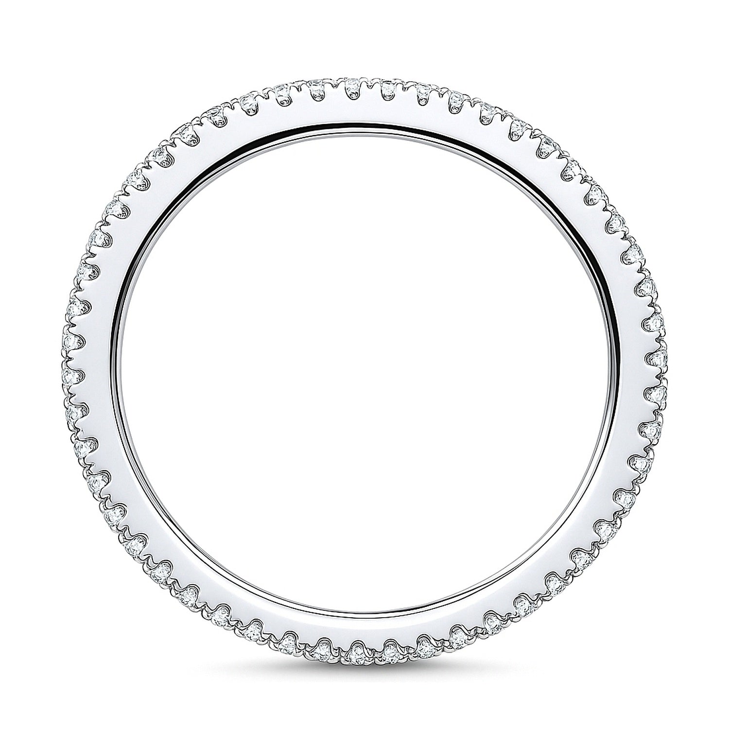 Pave CZ Eternity Ring in Sterling Silver