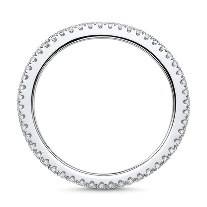Pave CZ Eternity Ring in Sterling Silver