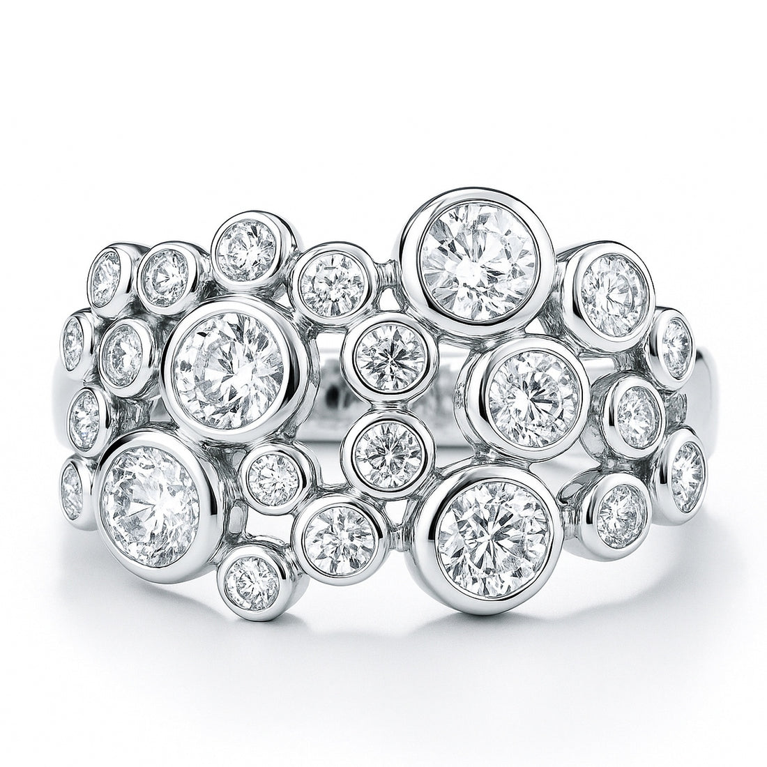 Bubble CZ Ring in Sterling Silver