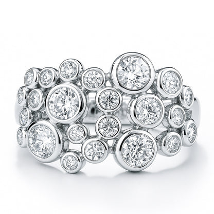 Bubble CZ Ring in Sterling Silver