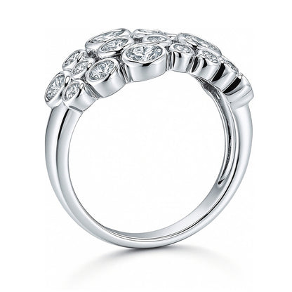 Bubble CZ Ring in Sterling Silver