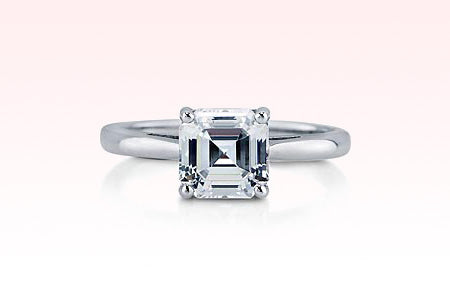 Asscher stone engagement rings