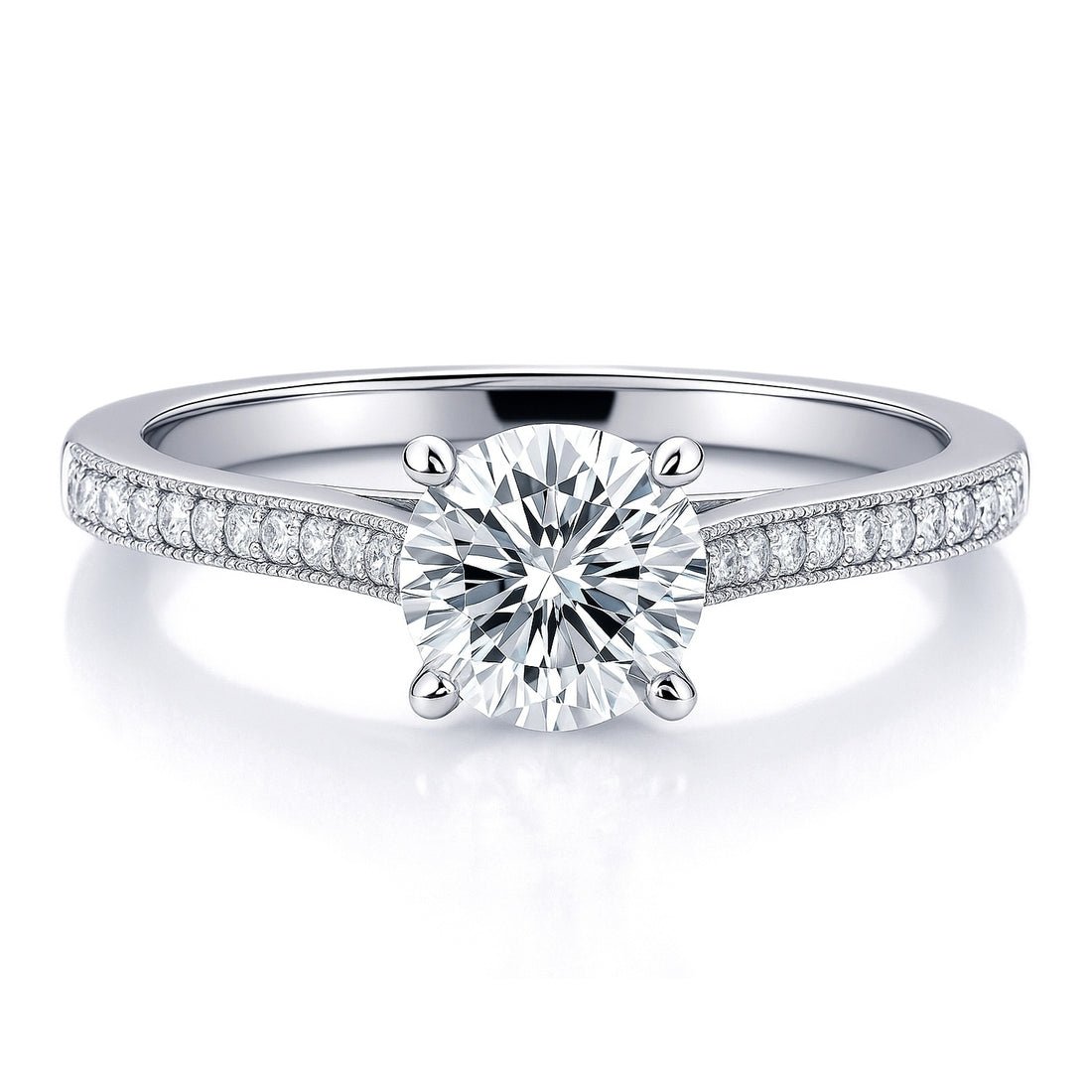 Solitaire 1ct CZ Ring in Sterling Silver