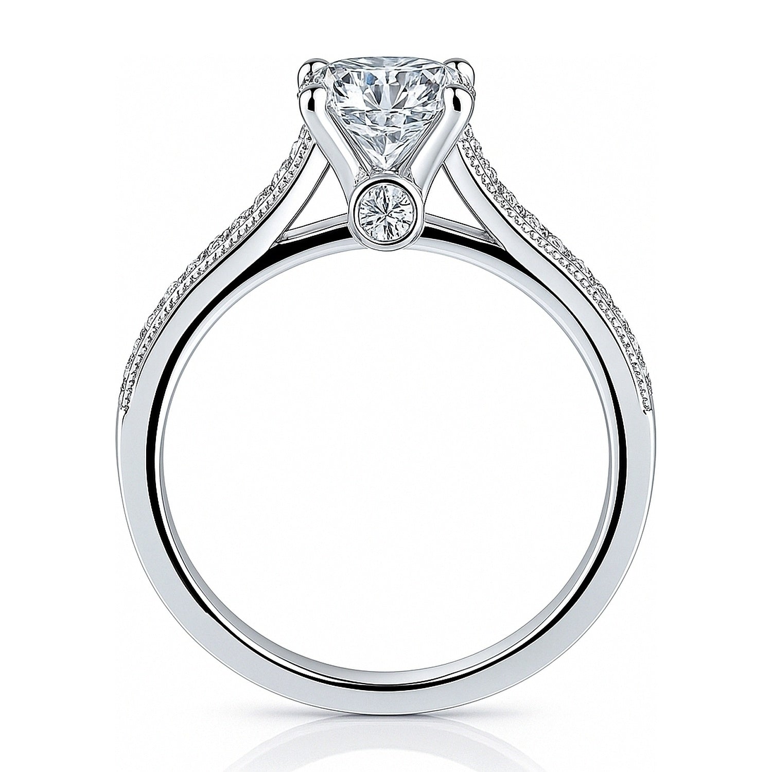 Solitaire 1ct CZ Ring in Sterling Silver, 8 of 9
