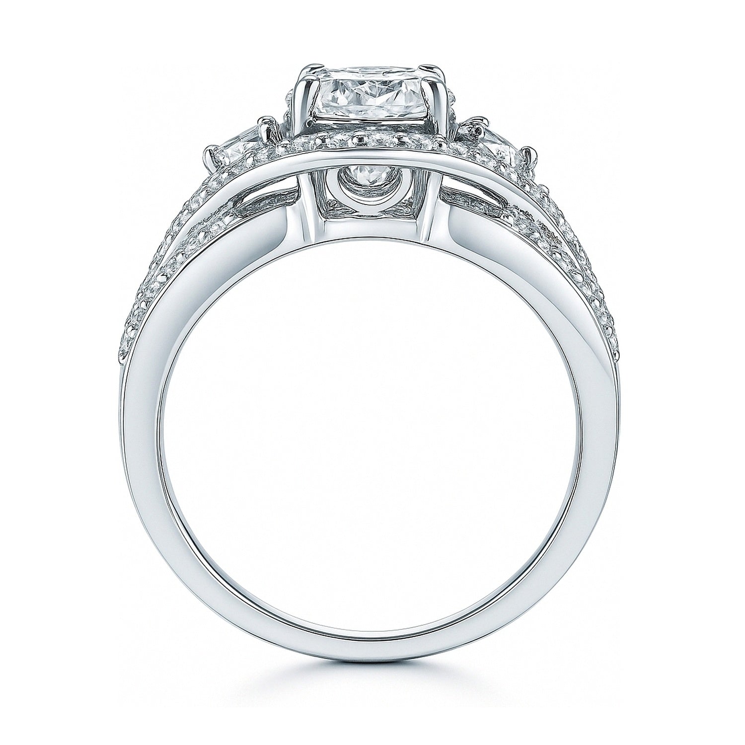 3-Stone 1.25ct CZ Ring in Sterling Silver, 8 of 11